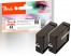 319388 - Peach Twink Pack XL Ink Cartridge black, compatible with Canon PGI-2500XLBK*2, 9254B001